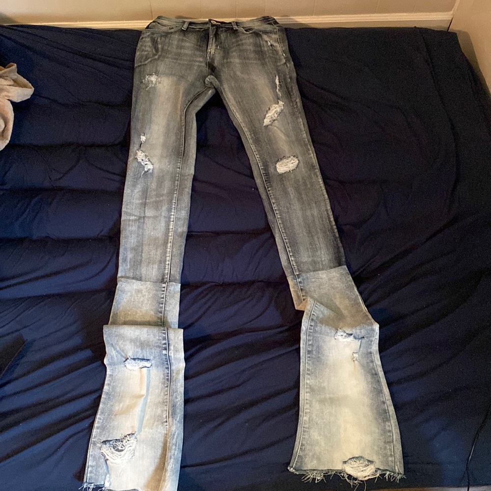 Billie Jean Stacked Jeans, Size 36